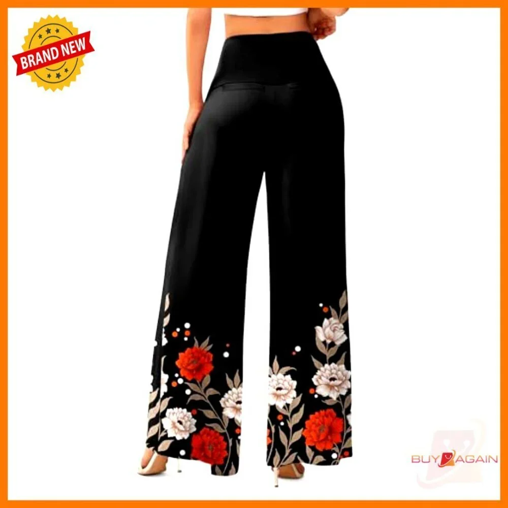 Stretchy High Waist Palazzo Lounge Pants Wide Leg Casual Comfy S-3XL